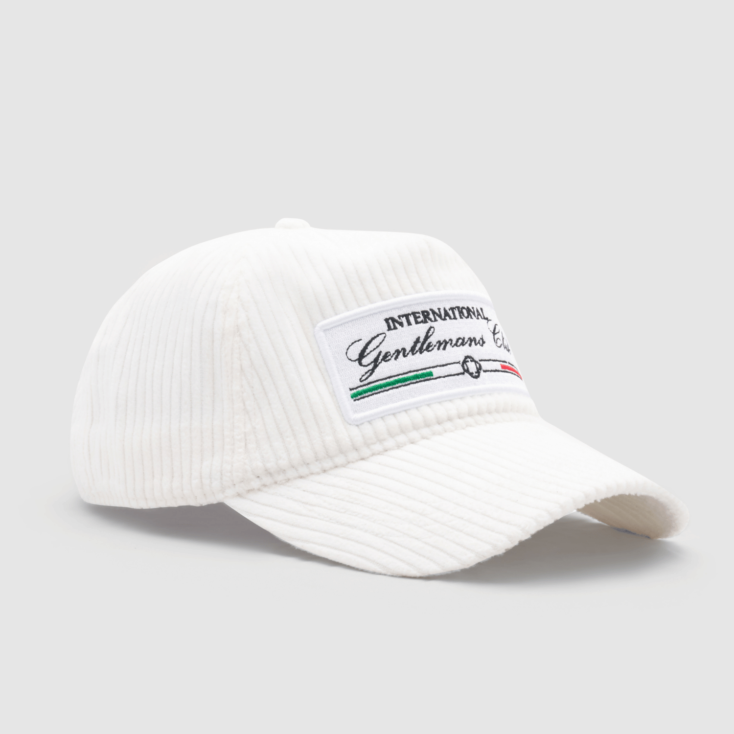 Italian Gentleman's Club Hat - Cord (White)