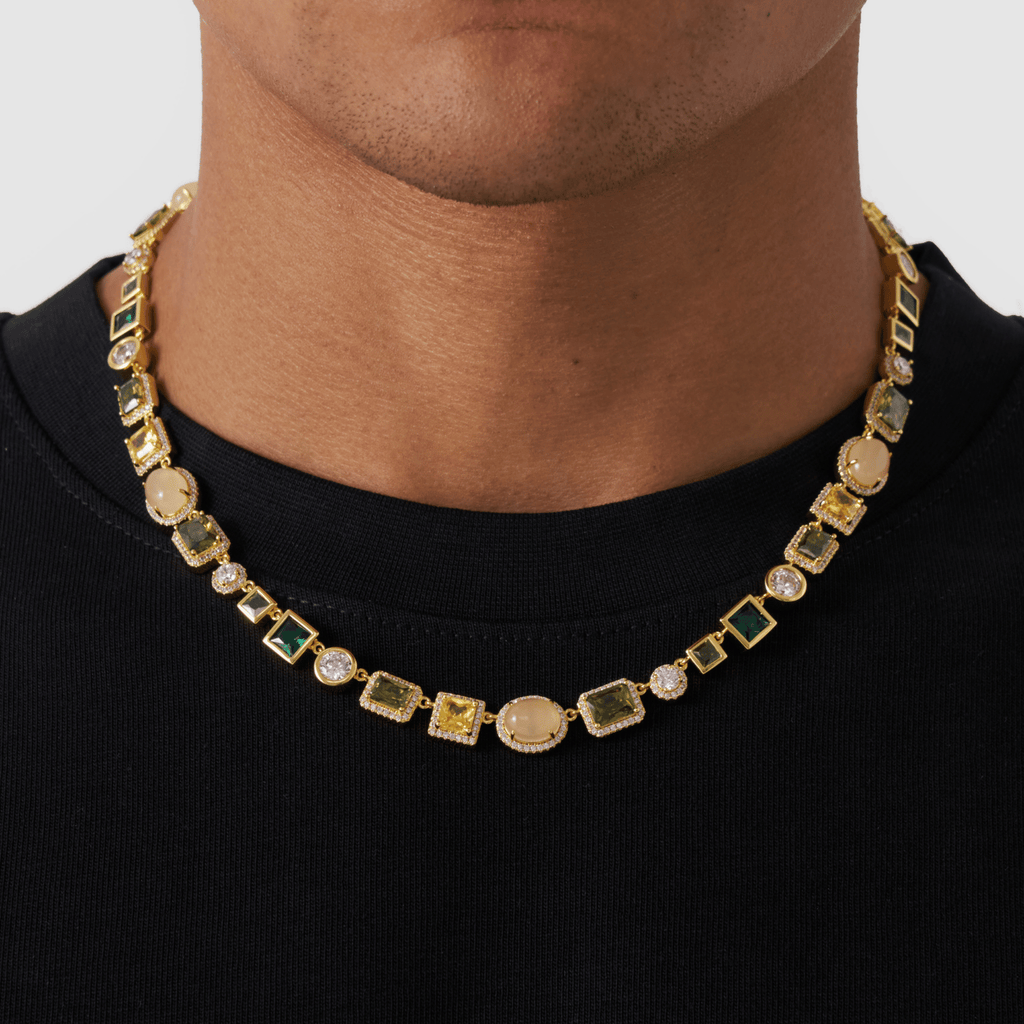 Emerald Gemstone Necklace (Gold)