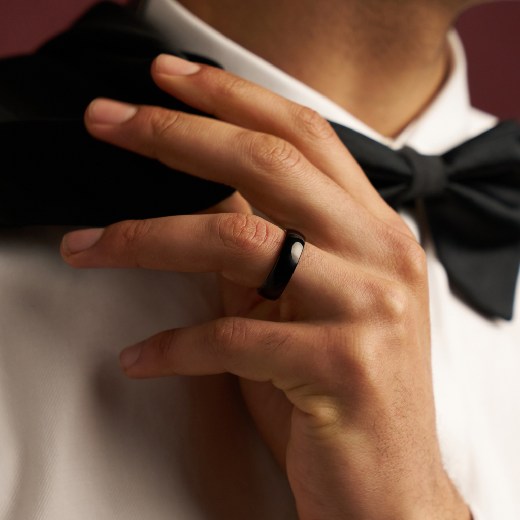 Rounded Ring (Black) 7mm | Tungsten