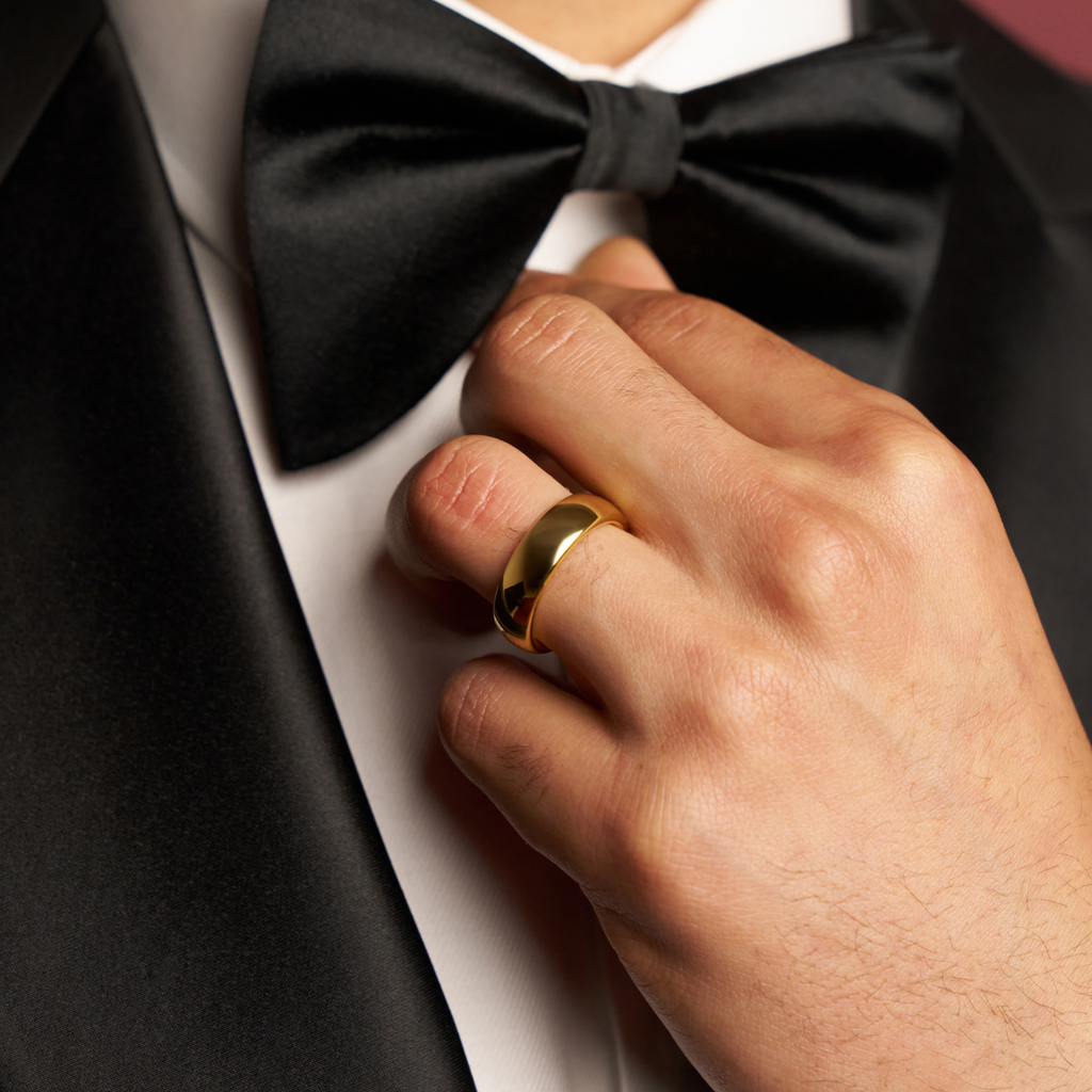 Rounded Ring (Gold) 7mm | 18ct Gold Tungsten