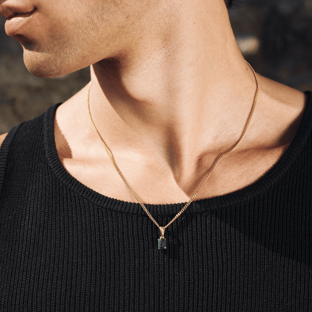 Emerald Stone Pendant (Gold)