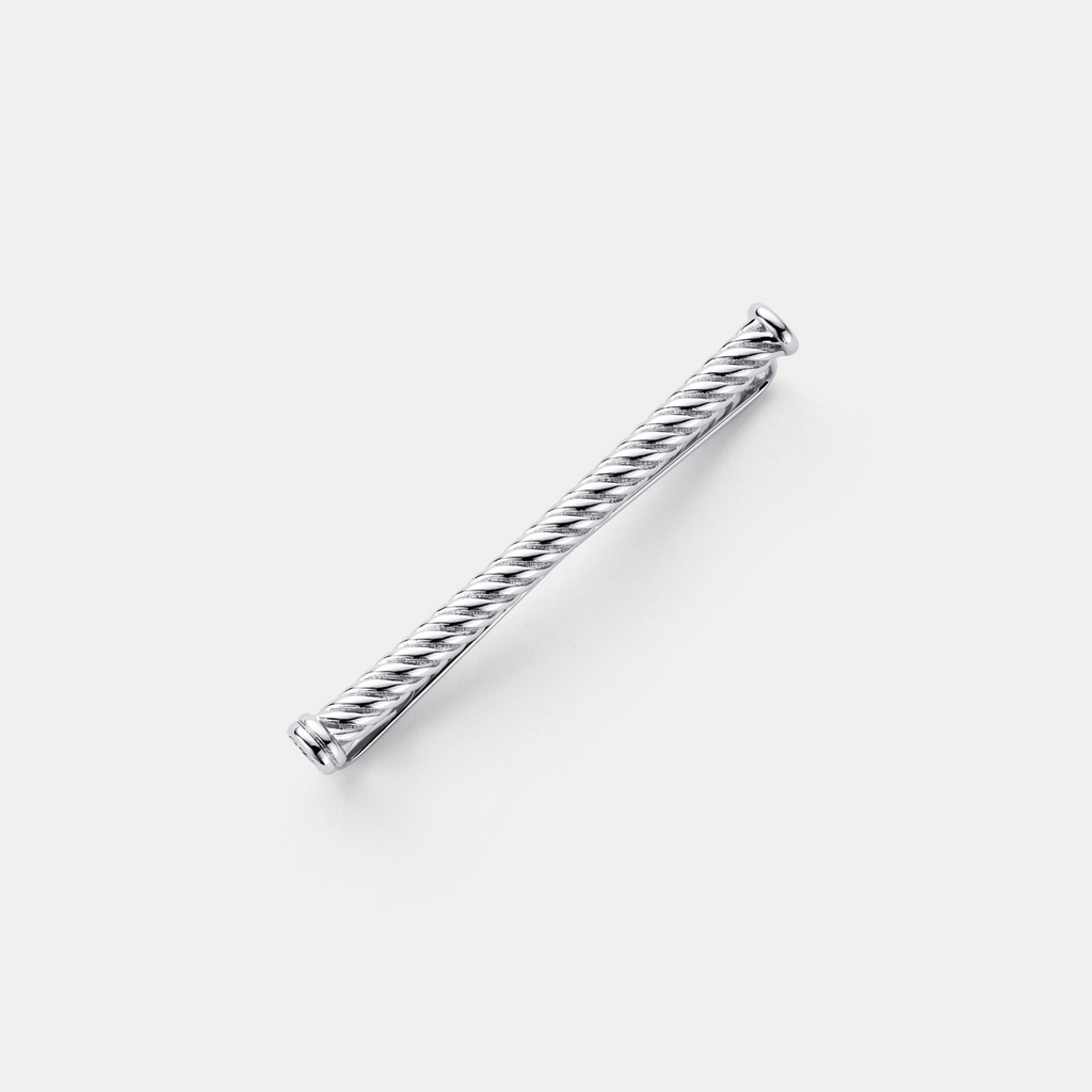 Rope Tie Clip (Silver)