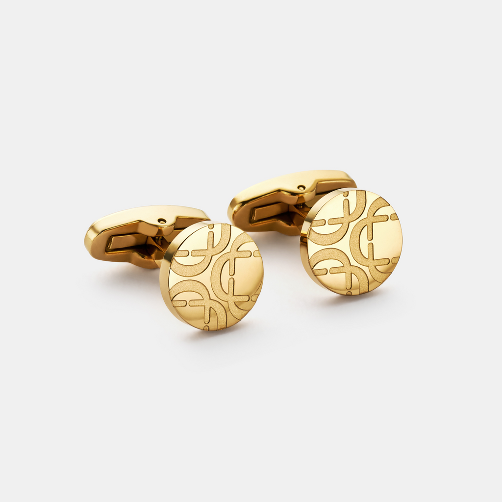 Round Cuff Links (Gold)