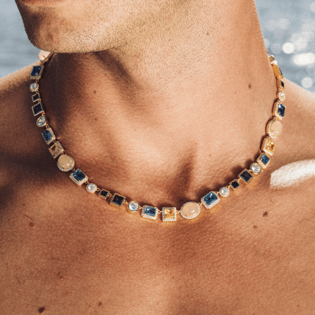 Sapphire Gemstone Necklace (Gold)